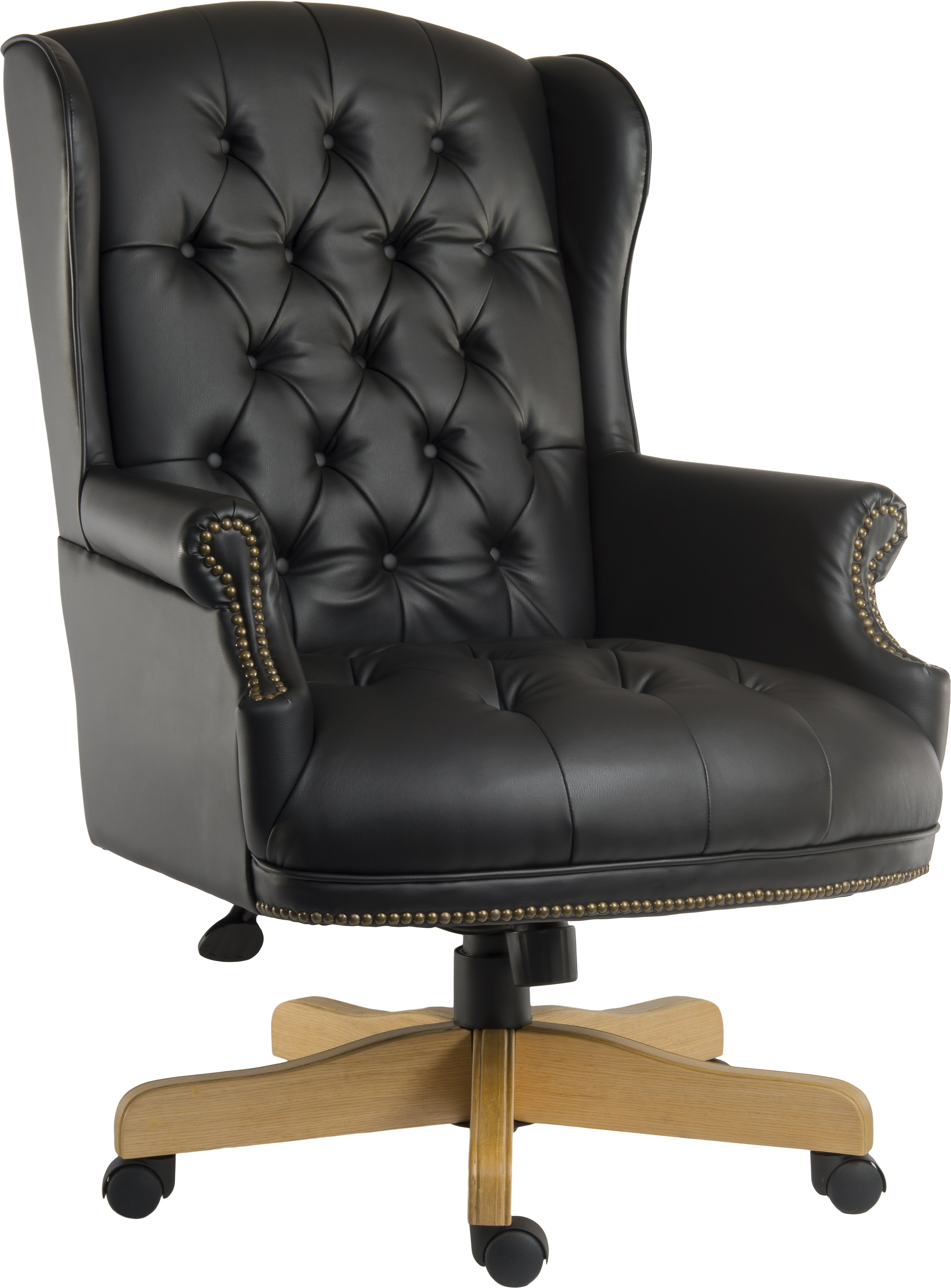 Chairman Noir Fabric Executive Swivel Armchair Black - 6927 DD