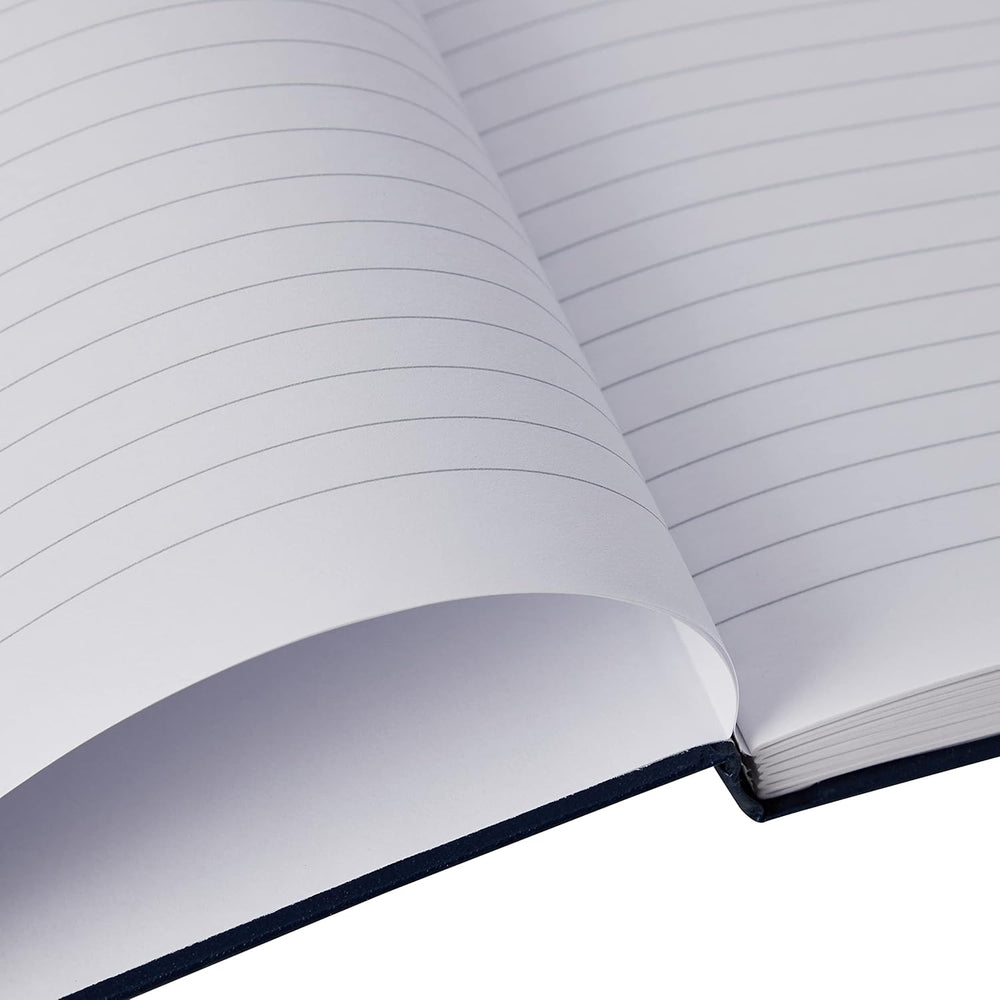 Q-Connect A4 manuscript book with 96 pages, ruled and feint pages for writing or note-taking, featuring a soft cover.