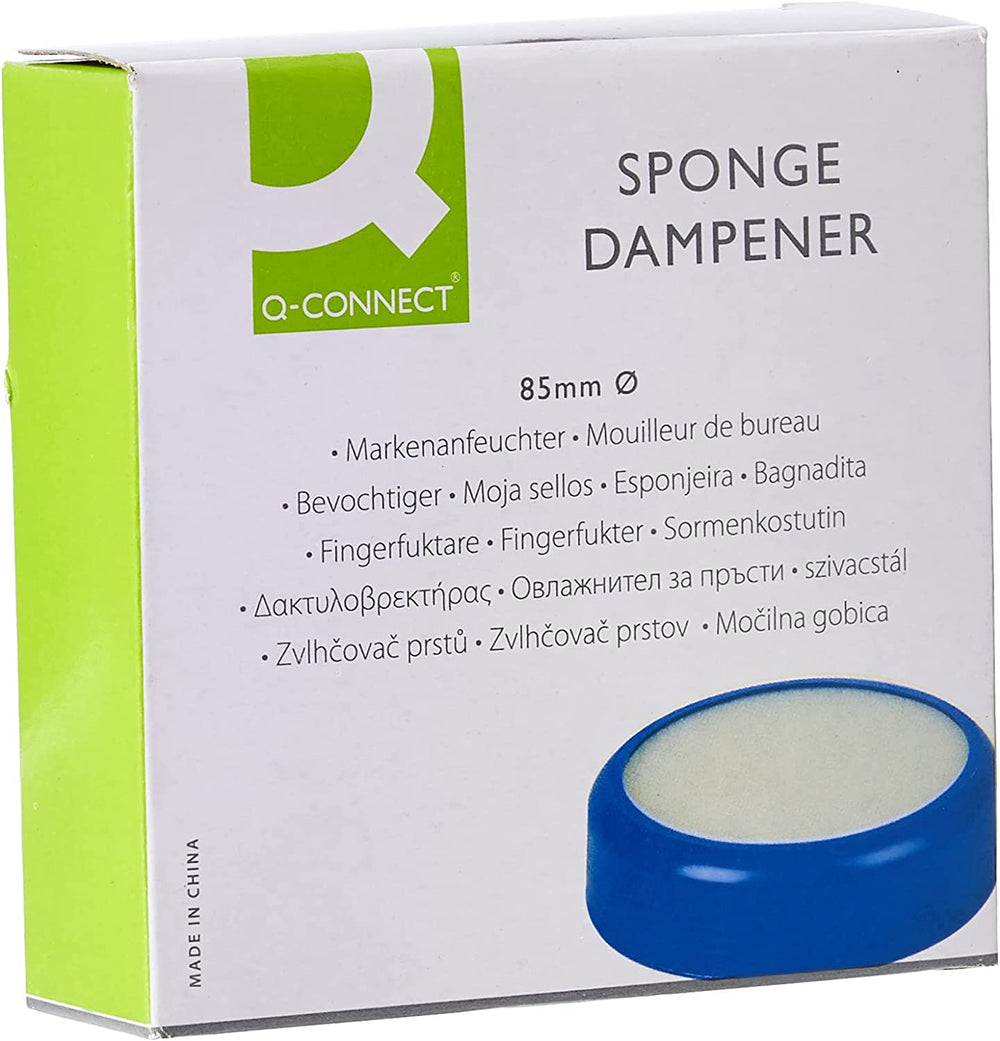 Q-Connect blue sponge damper for audio equipment, designed to reduce vibrations and improve sound quality.