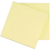 Q-Connect sticky note pad with 76x76mm yellow sheets, 100 sheets for quick notes and reminders.