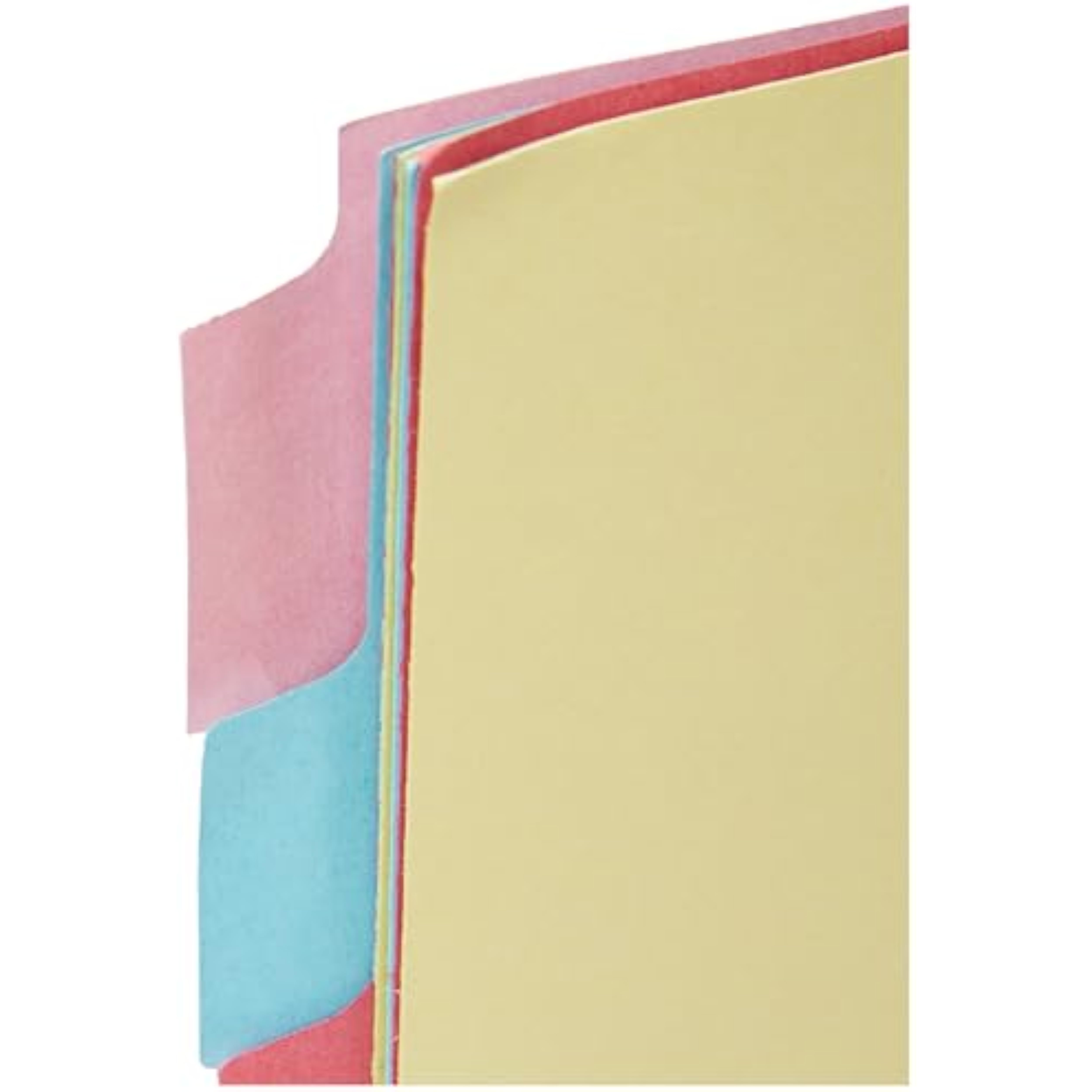 Q-Connect A4 subject divider with multi-punched tabs for organizing documents in binders.