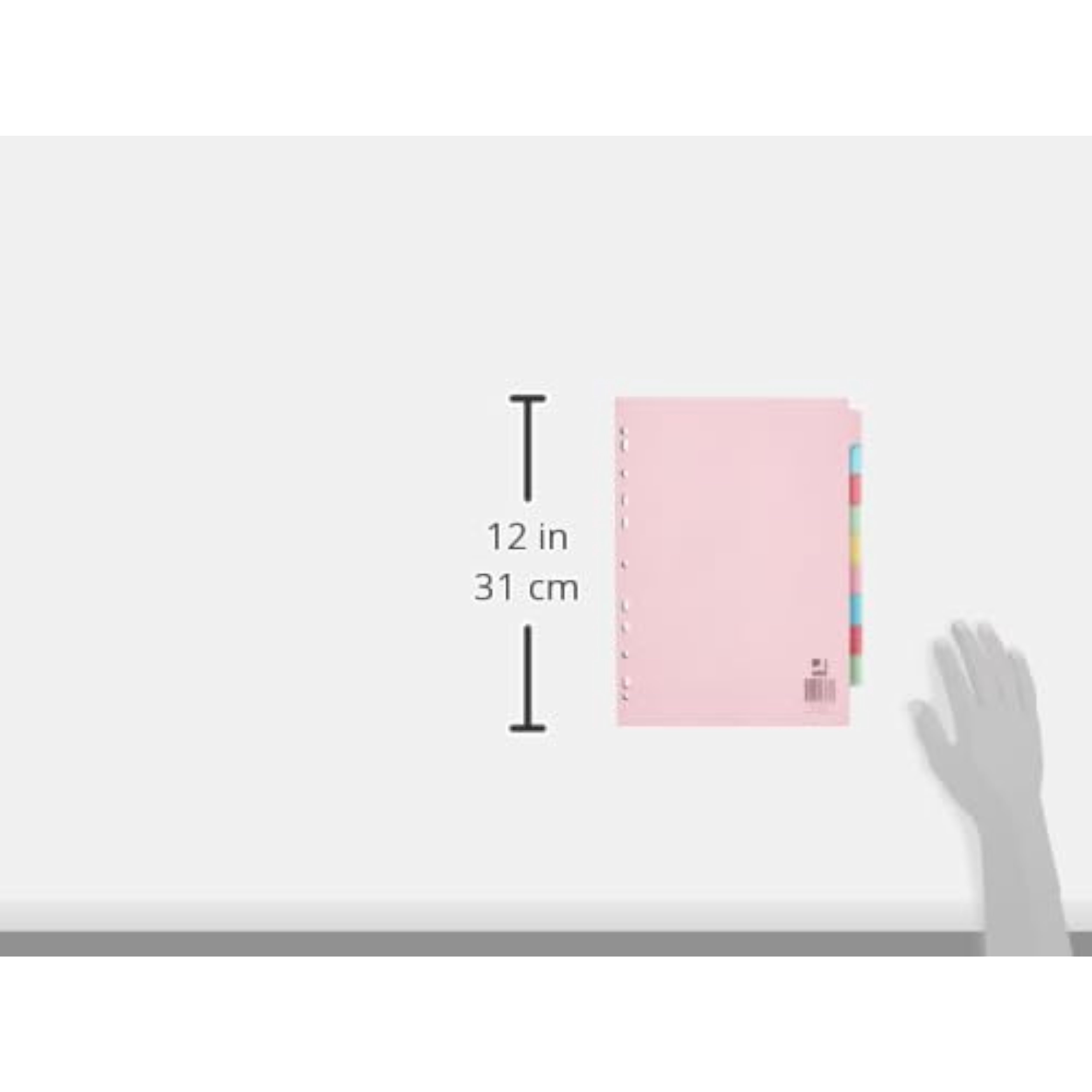Q-Connect A4 multi-punched subject divider with colorful tabs for organizing documents and files.