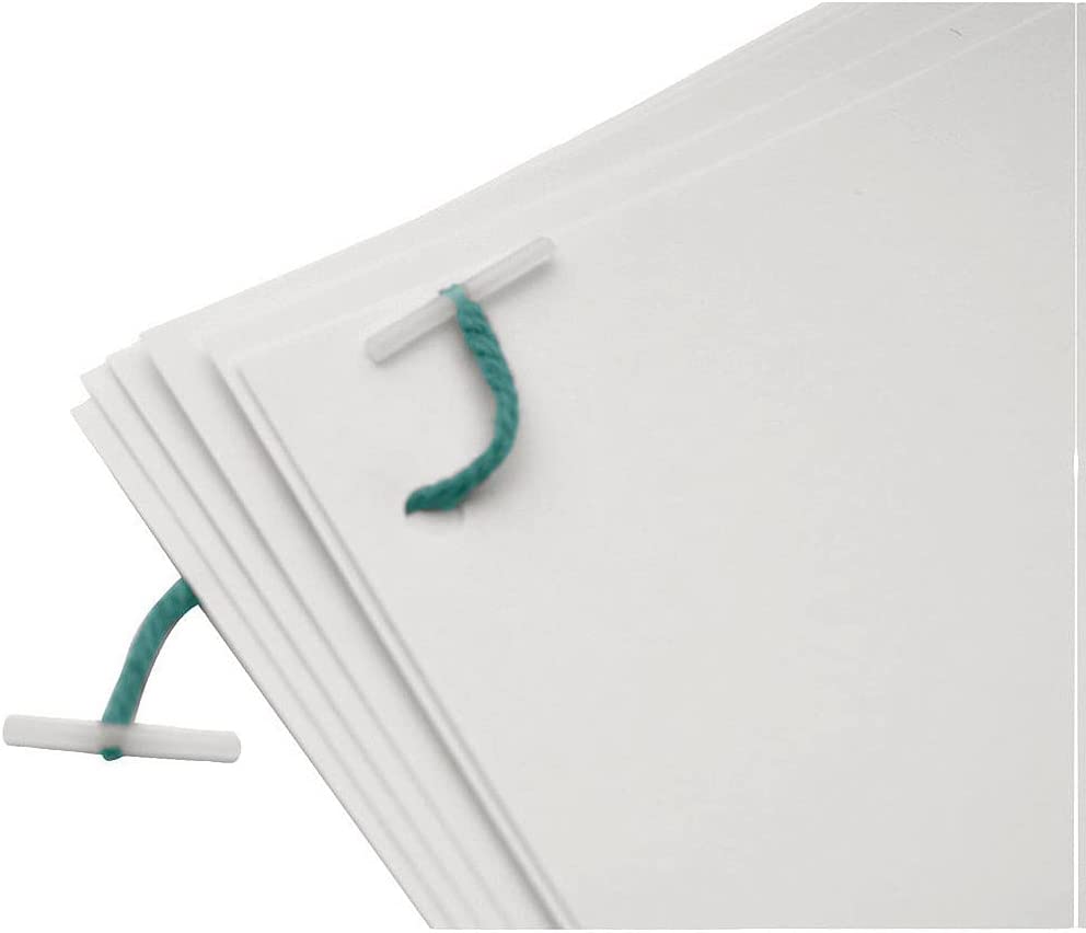 Q-Connect 127mm green plastic-ended treasury tags, set of 100 for organizing documents and files.