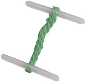 Q-Connect 127mm green plastic-ended treasury tags, set of 100 for organizing documents and files efficiently.