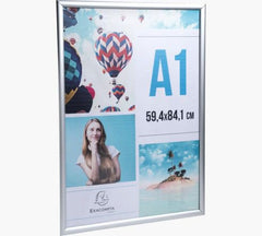 Exacompta Wall Snap Frame Poster Holder Aluminium A1 Crystal (Pack 1) -  8194358D