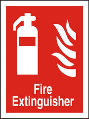 SECO Fire Fighting Equipment Safety Sign Fire Extinguisher Semi Rigid Plastic 150 x 200mm - FF071SRP150X200
