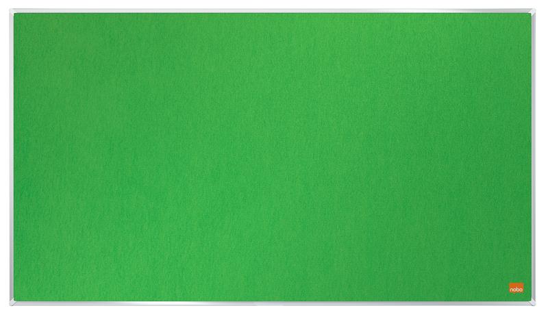 Nobo Impression Pro Widescreen Green Felt Noticeboard Aluminium Frame 710x400mm 1915424