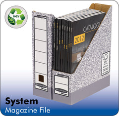 Fellowes Bankers Box System Magazine File Board Grey (Pack 10) 186004