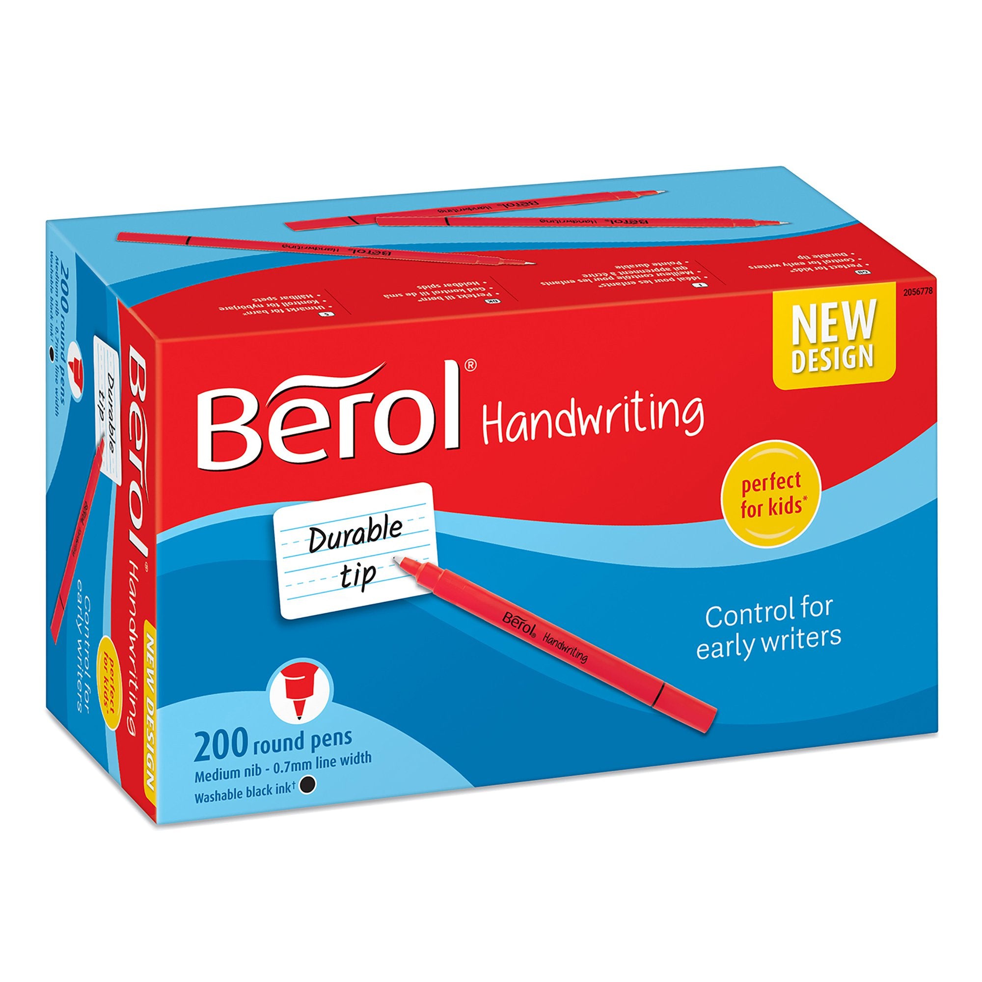 Berol Handwriting Pen 0.6mm Line Black (Pack 200) - 2056778