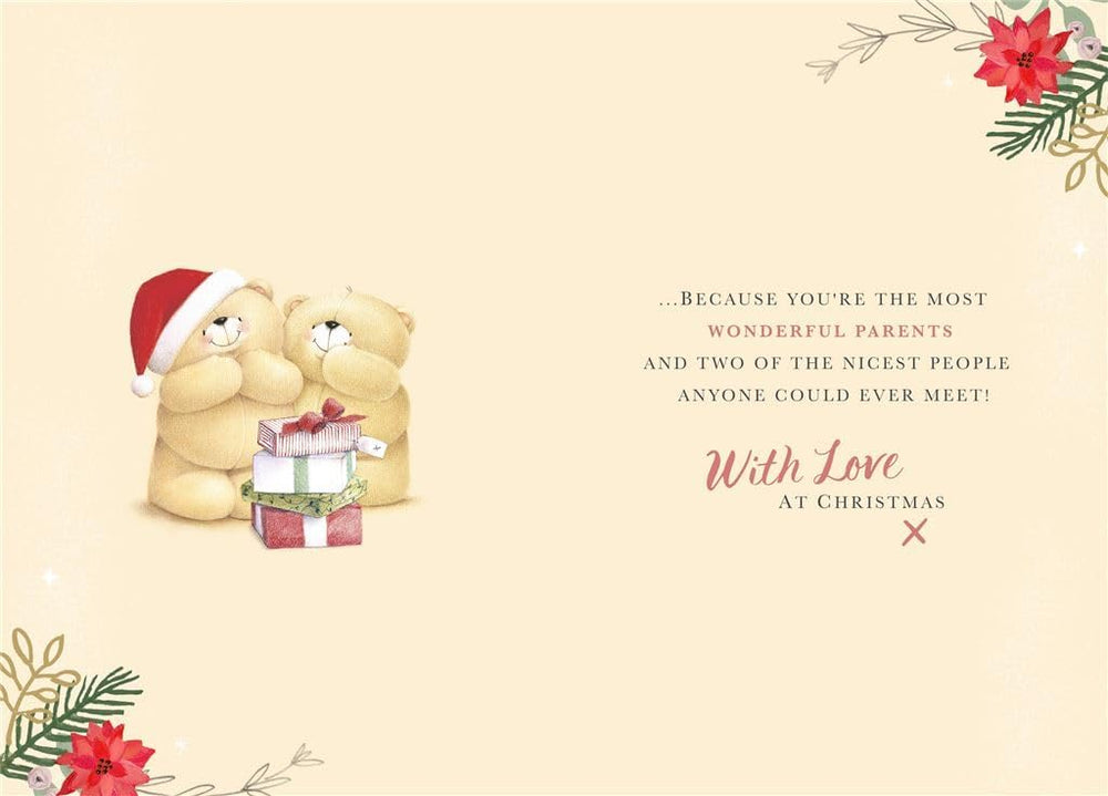 Christmas Greeting Card for Mum and Dad with Festive Seasonal Design and Heartfelt Wishes