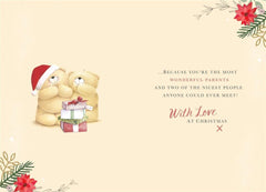 Christmas Greeting Card for Mum and Dad with Festive Seasonal Design and Heartfelt Wishes
