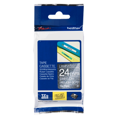 Brother White On Premium Silver Label Tape 24mm x 8m - TZEPR955