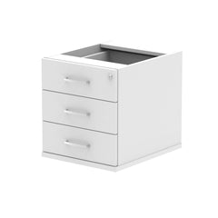 Impulse 3 Drawer Fixed Pedestal White I001647 DD