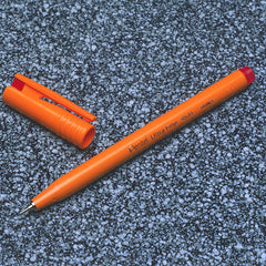 Pentel Ultra Fine Fineliner Pen 0.6mm Tip 0.3mm Line Red (Pack 12) - S570-B