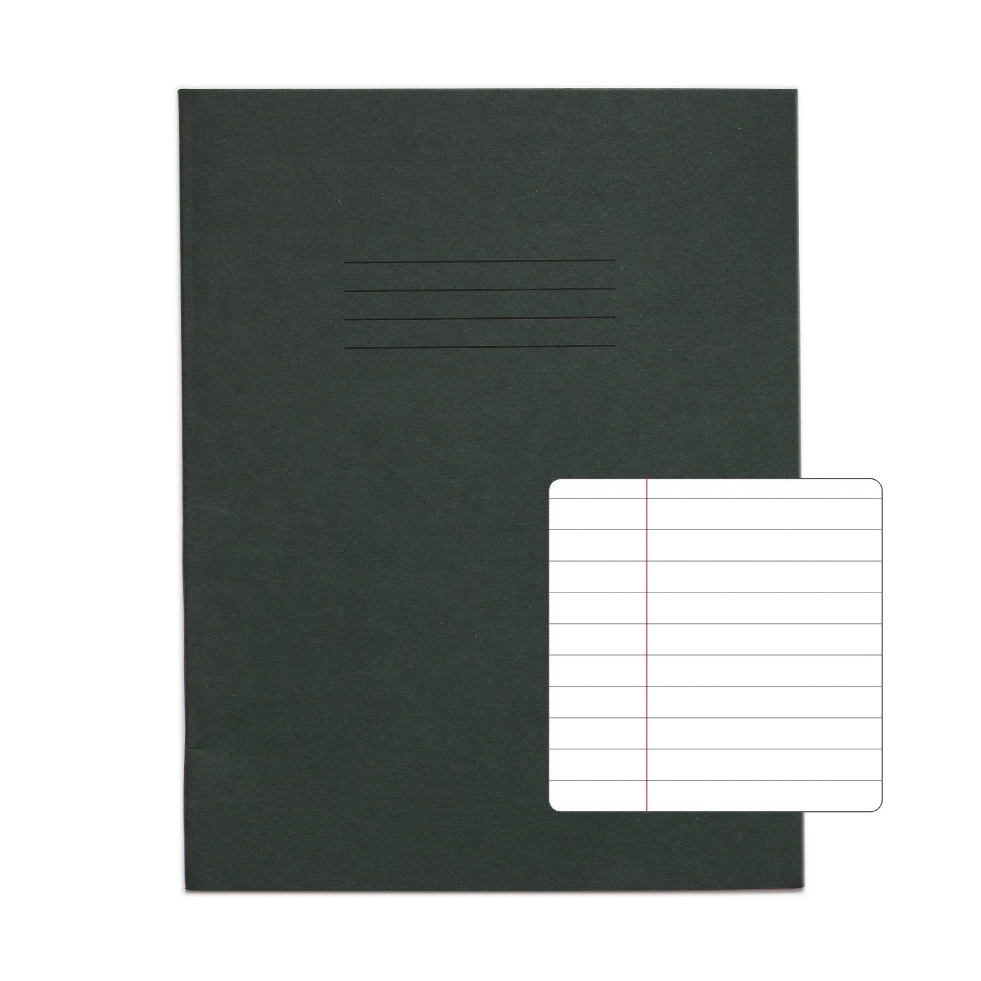 Rhino 9 x 7 Exercise Book 80 Page Ruled F8M Dark Green (Pack 100) - VEX554-83-6 DD