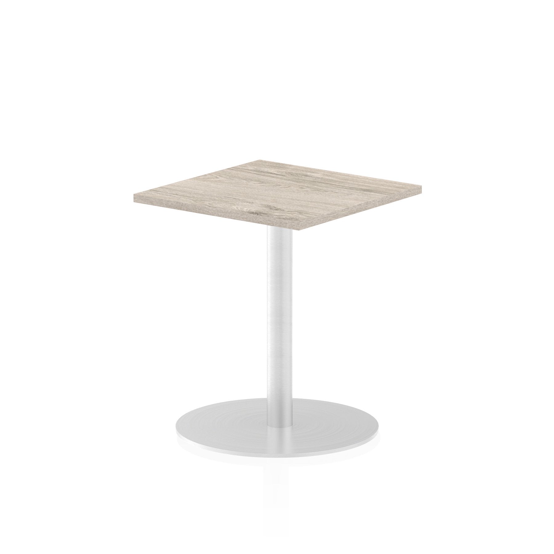 Dynamic Italia 600mm Poseur Square Table Grey Oak Top 725mm High Leg ITL0219 DD