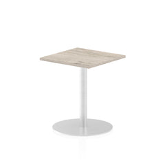 Dynamic Italia 600mm Poseur Square Table Grey Oak Top 725mm High Leg ITL0219 DD