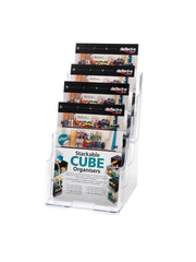 Deflecto Literature Holder 4 Tier A5 Portrait Clear 77901