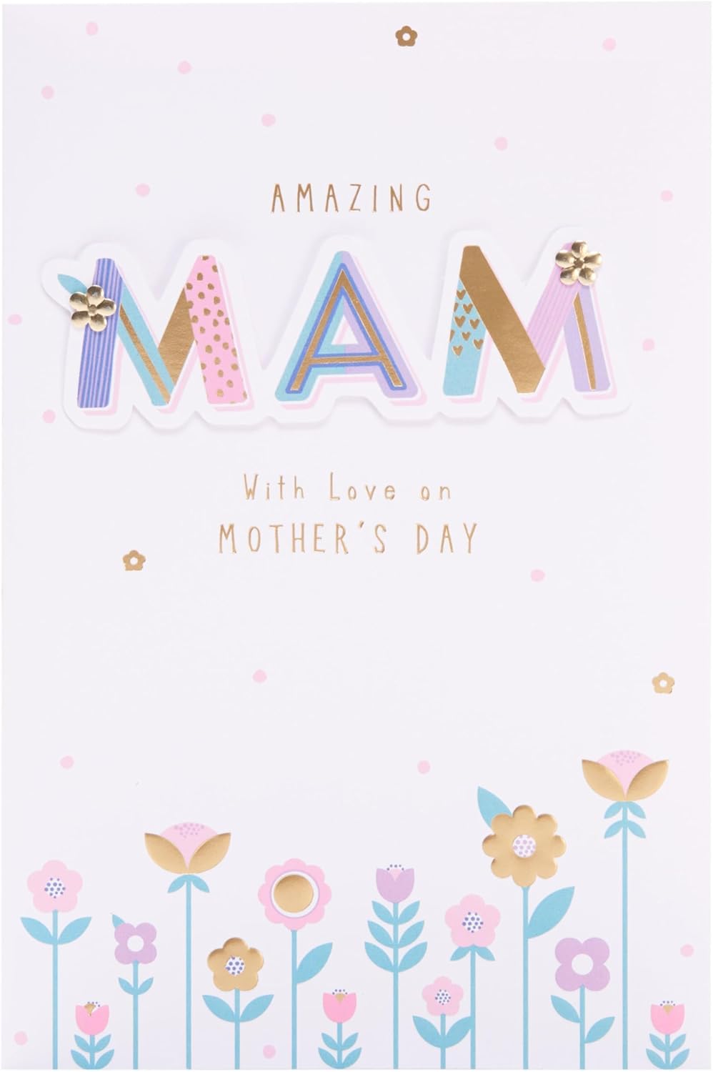 UK Greetings Mother's Day Card for Mam - Floral Design