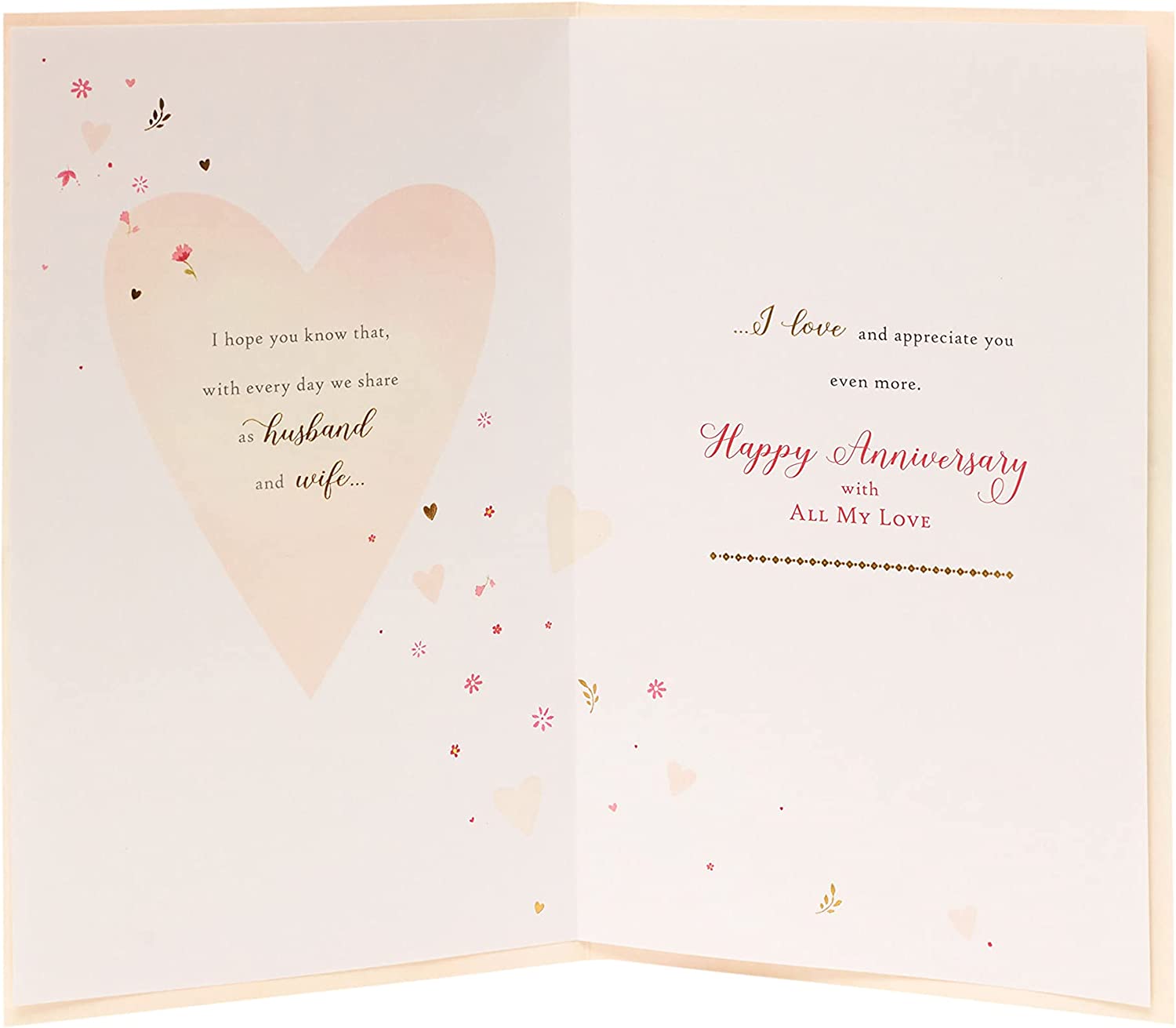 Wife Rose Wedding Lovely Verse New Luxury Anniversary Card