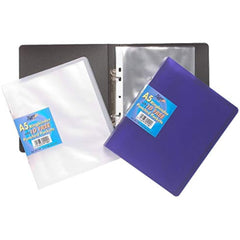 A5 Slim Ring Binder+10 Pocket Solid Assorted Colour