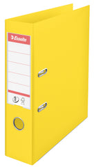 Esselte No.1 VIVIDA Lever Arch File Polypropylene A4 75mm Spine Width Yellow (Pack 10) 624070 DD