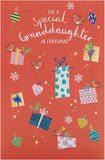 UK Greetings Granddaughter Christmas Card – Sweet Presents Multi Design