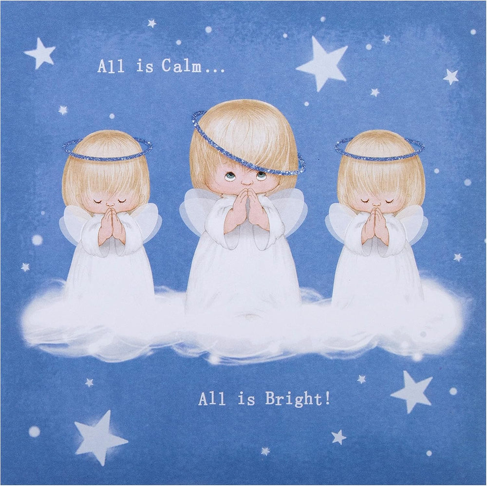 Pack of 16 Christmas Cards – Cute Retro Angel Multipack (2 Designs)