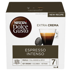 Nescafe Dolce Gusto Espresso Intenso Coffee 16 Capsules (Pack 3) - 12386552