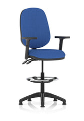 Eclipse Plus II Chair Blue Adjustable Arms Hi Rise Kit KC0259 DD