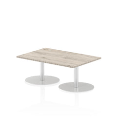 Dynamic Italia 1200 x 800mm Poseur Rectangular Table Grey Oak Top 475mm High Leg ITL0249 DD