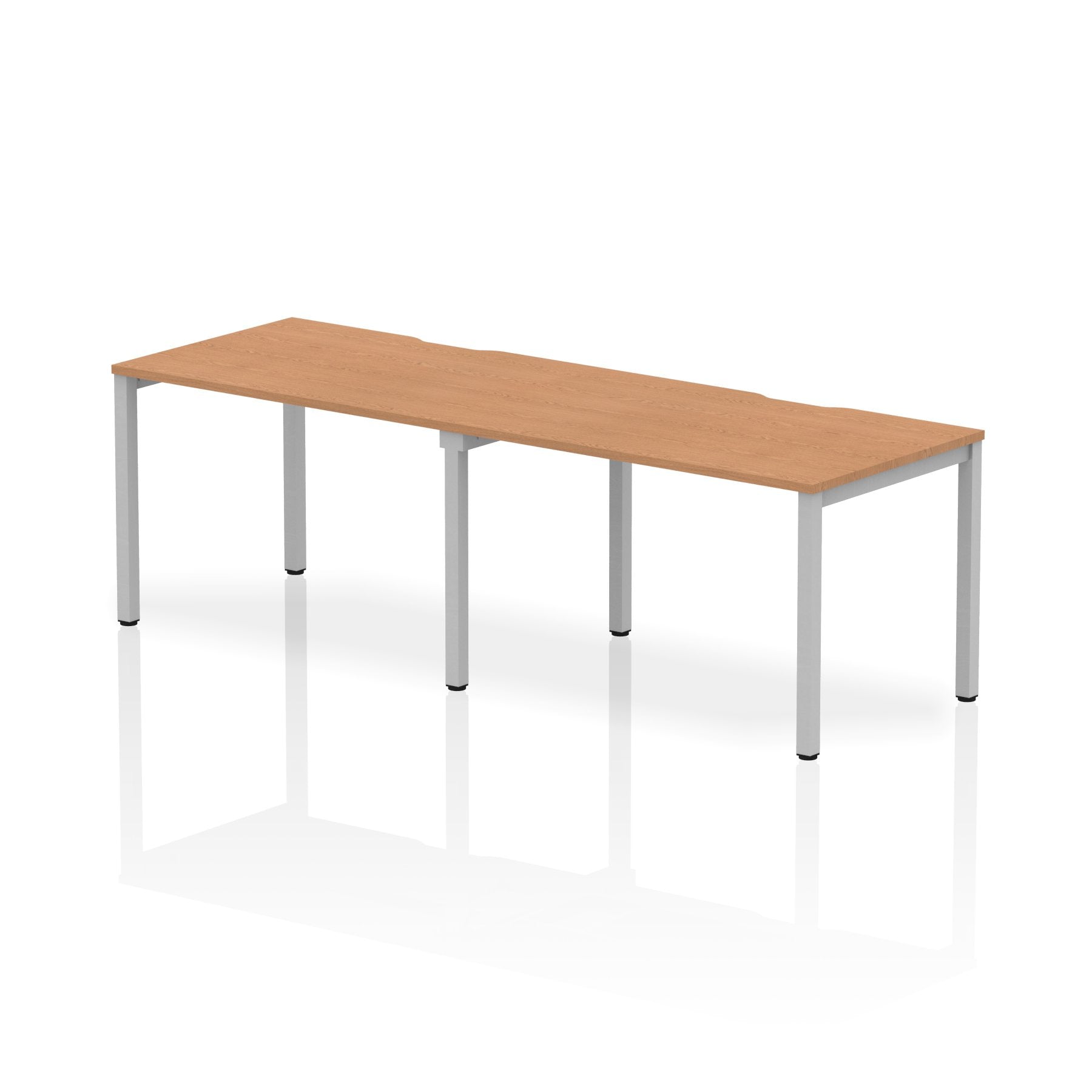 Dynamic Evolve Plus 1200mm Single Row 2 Person Desk Oak Top Silver Frame BE380 DD
