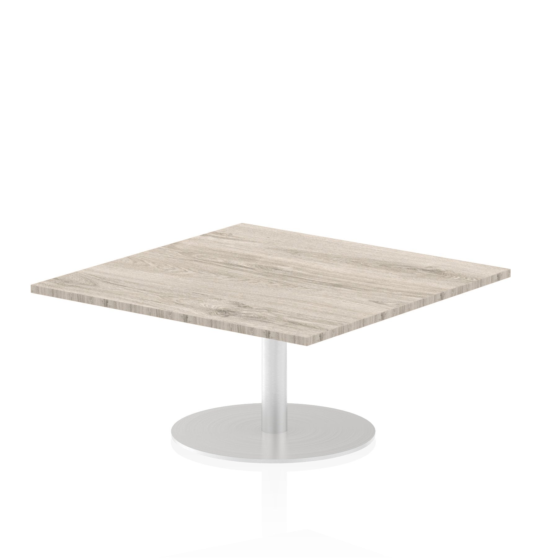 Dynamic Italia 1000mm Poseur Square Table Grey Oak Top 475mm High Leg ITL0351 DD