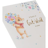 Disney Winnie The Pooh Flower Design Get Well Soon Card