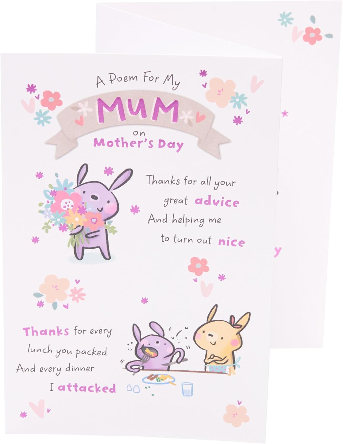 UK Greetings Mother's Day Card for Mum - Cute Poem Design