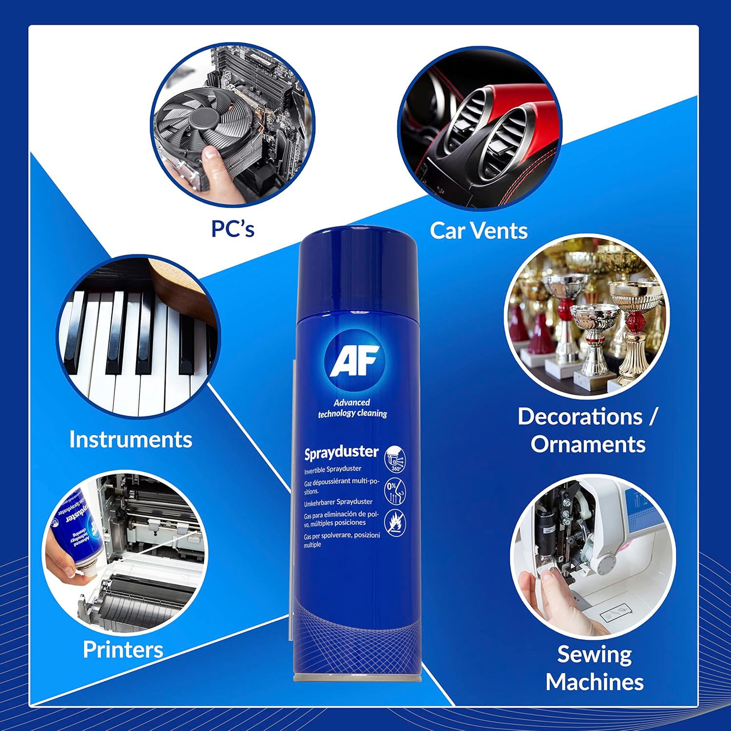 AF Professional Non Flammable Invertible Spray Duster - 200ml, SDU200D