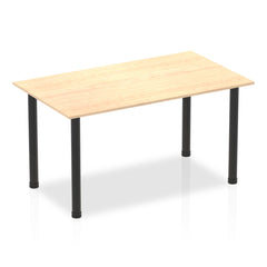 Dynamic Impulse 1400mm Straight Table Maple Top Black Post Leg BF00375 DD