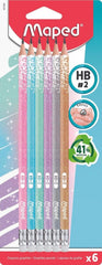 BLACK'PEPS GRAPHITE ERAER TIPPED GLITTER PENCILS
