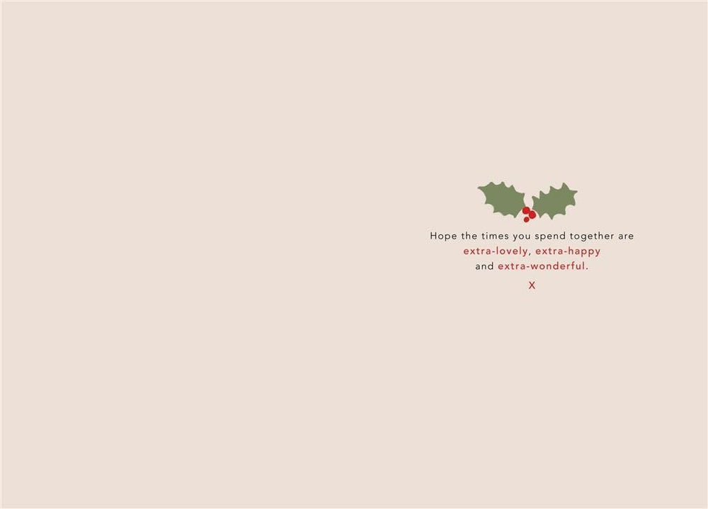 Christmas Greeting Card for Sister and Family with Festive Seasonal Design and Loving Wishes