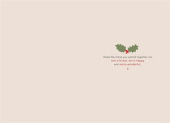 Christmas Greeting Card for Sister and Family with Festive Seasonal Design and Loving Wishes