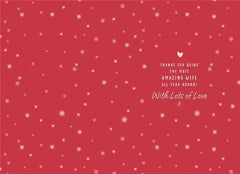 Christmas Card for Wife – Open Verse Romantic Festive Design