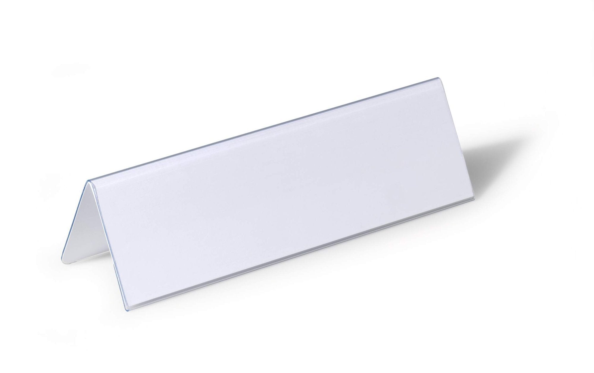 Durable Table Place Name Holder 61x210mm Transparent (Pack 25) - 805219