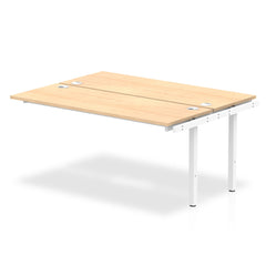 Impulse Back-to-Back Bench Desk Extension Kit W1600 x D1600 x H730mm Maple Finish White Frame - IB00240 DD