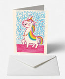 Scanimate | Birthday Card | Joyful Unicorn Design | Interactive QR Song | With Envelope | Happy Birthday Greeting Card | Kids/Her/Him