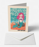 Scanimate | Birthday Card | Seaside Mermaid Design | Interactive QR Song | With Envelope | Happy Birthday Greeting Card | Her/Him