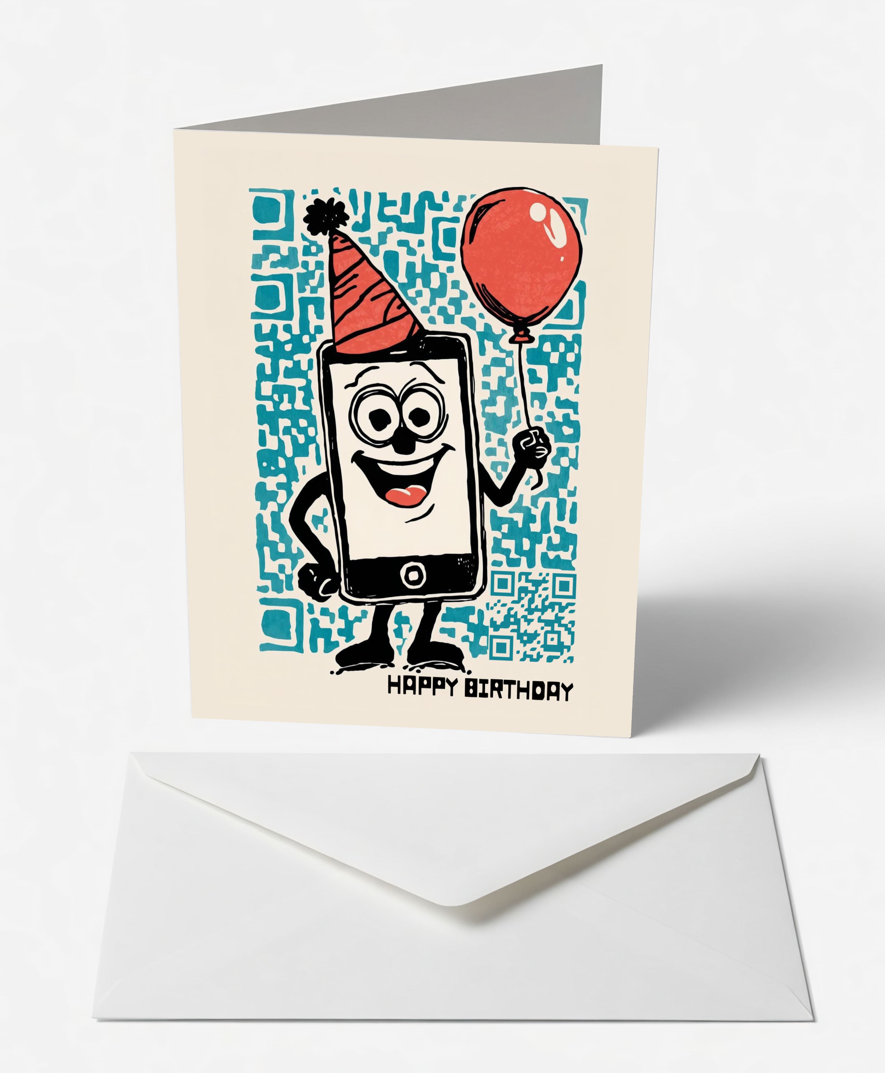 Scanimate | Birthday Card | Party Smartphone Design | Interactive QR Song | With Envelope | Happy Birthday Greeting Card | Her/Him