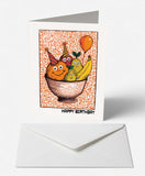 Scanimate | Birthday Card | Party Fruit Bowl Design | Interactive QR Song | With Envelope | Happy Birthday Greeting Card | Her/Him