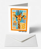 Scanimate | Birthday Card | Happy Giraffe Design | Interactive QR Song | With Envelope | Happy Birthday Greeting Card | Her/Him