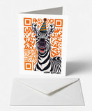Scanimate | Birthday Card | Laughing Zebra Design | Interactive QR Song | With Envelope | Happy Birthday Greeting Card | Her/Him