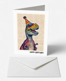 Scanimate | Birthday Card | T-Rex Dinosaur Design | Interactive QR Song | With Envelope | Happy Birthday Greeting Card | Him/Boys/Men